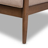 Baxton Studio Venza Walnut Wood Brown Upholstered 3-Piece Livingroom Set 140-7555-7556-7557